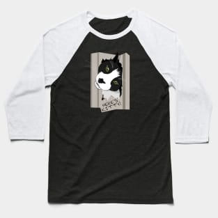 HERES KITTY breaks down door Baseball T-Shirt